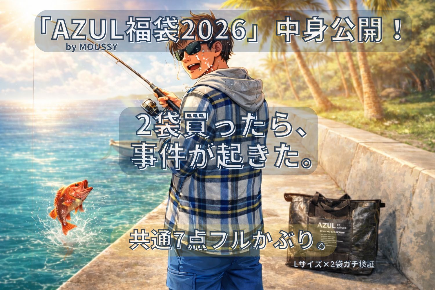 AZUL BY MOUSSY メンズ福袋2026を2つ買って検証｜タイプA・B中身と本音 